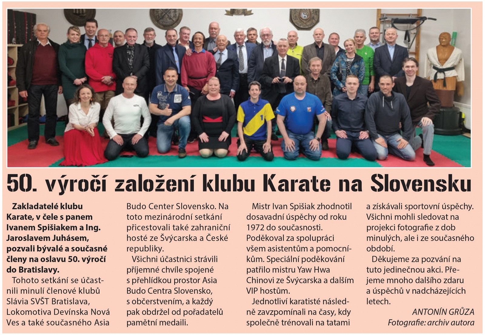 50. výročí klubu karate v Bratislavě