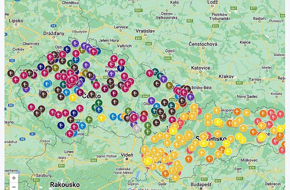 Seznam klubů a oddílu v Česku a Slovensku